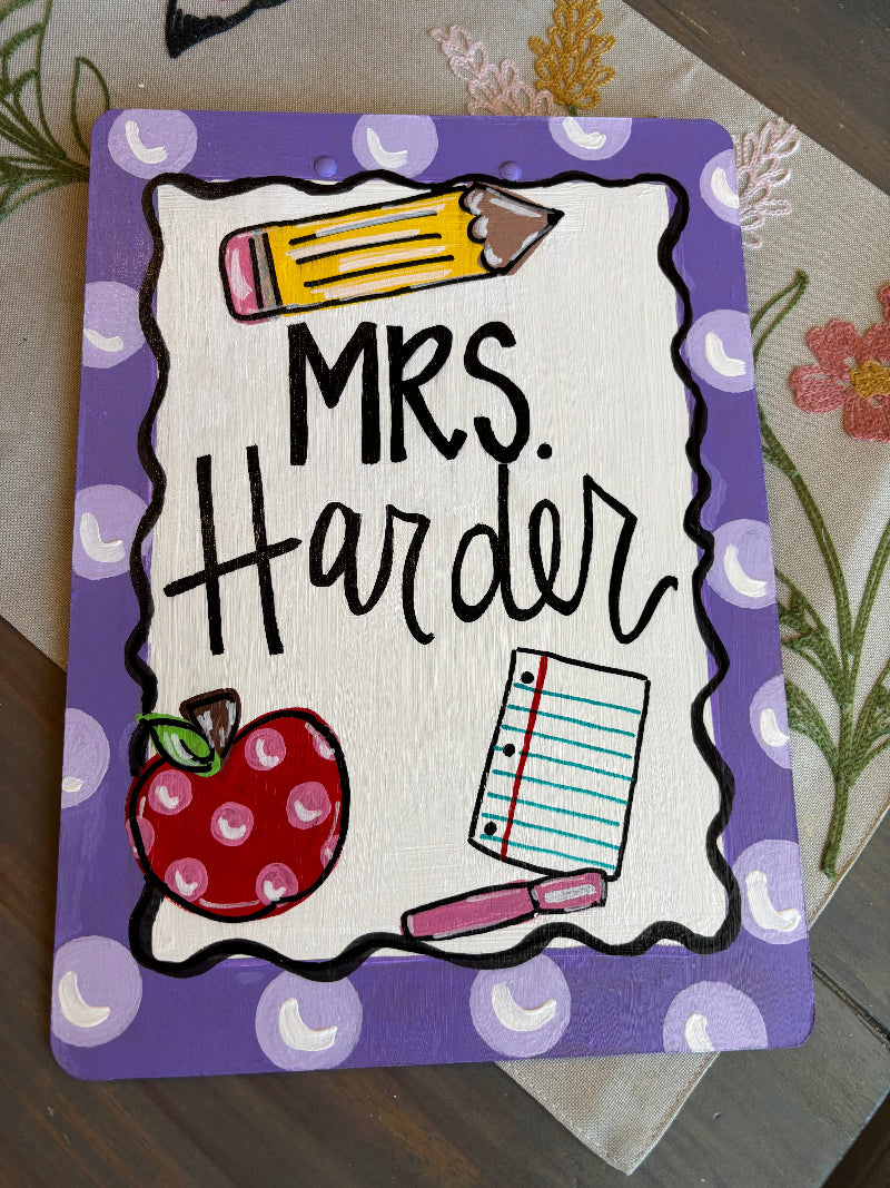 Hand-Painted Clipboards