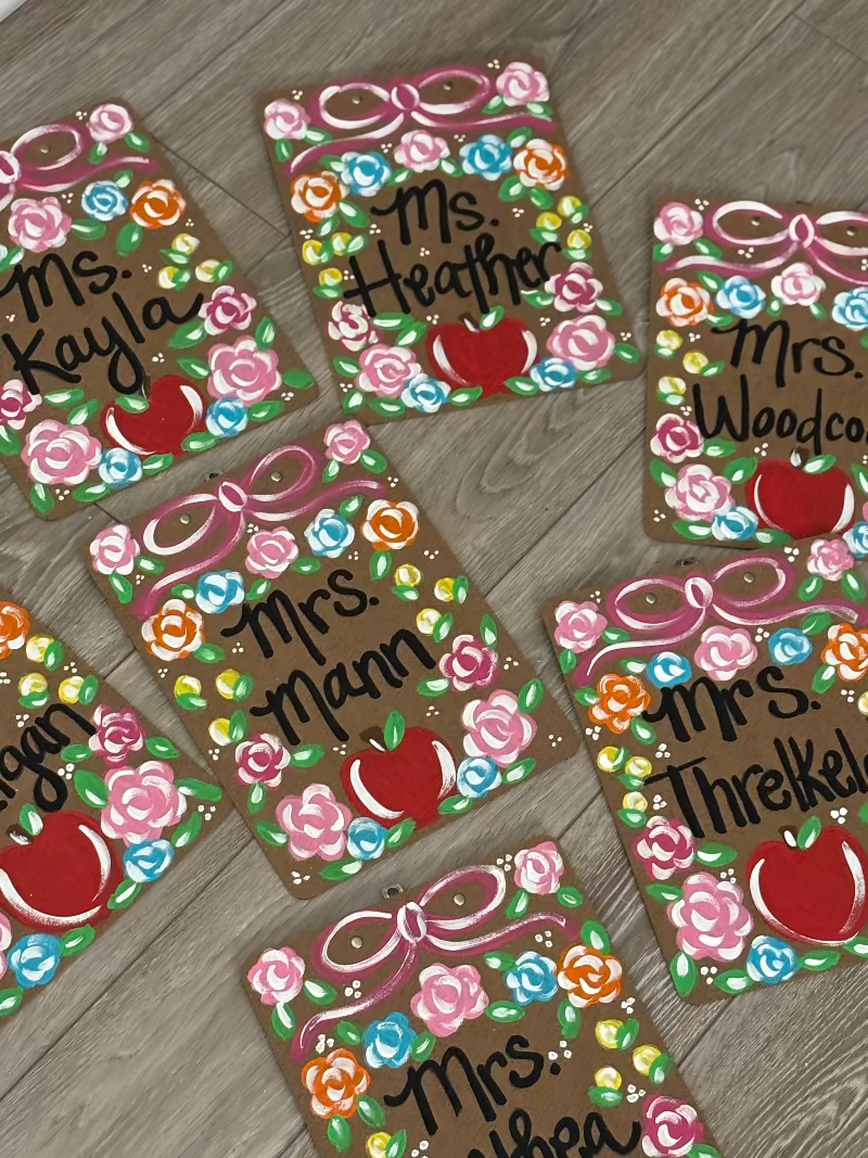 Hand-Painted Clipboards