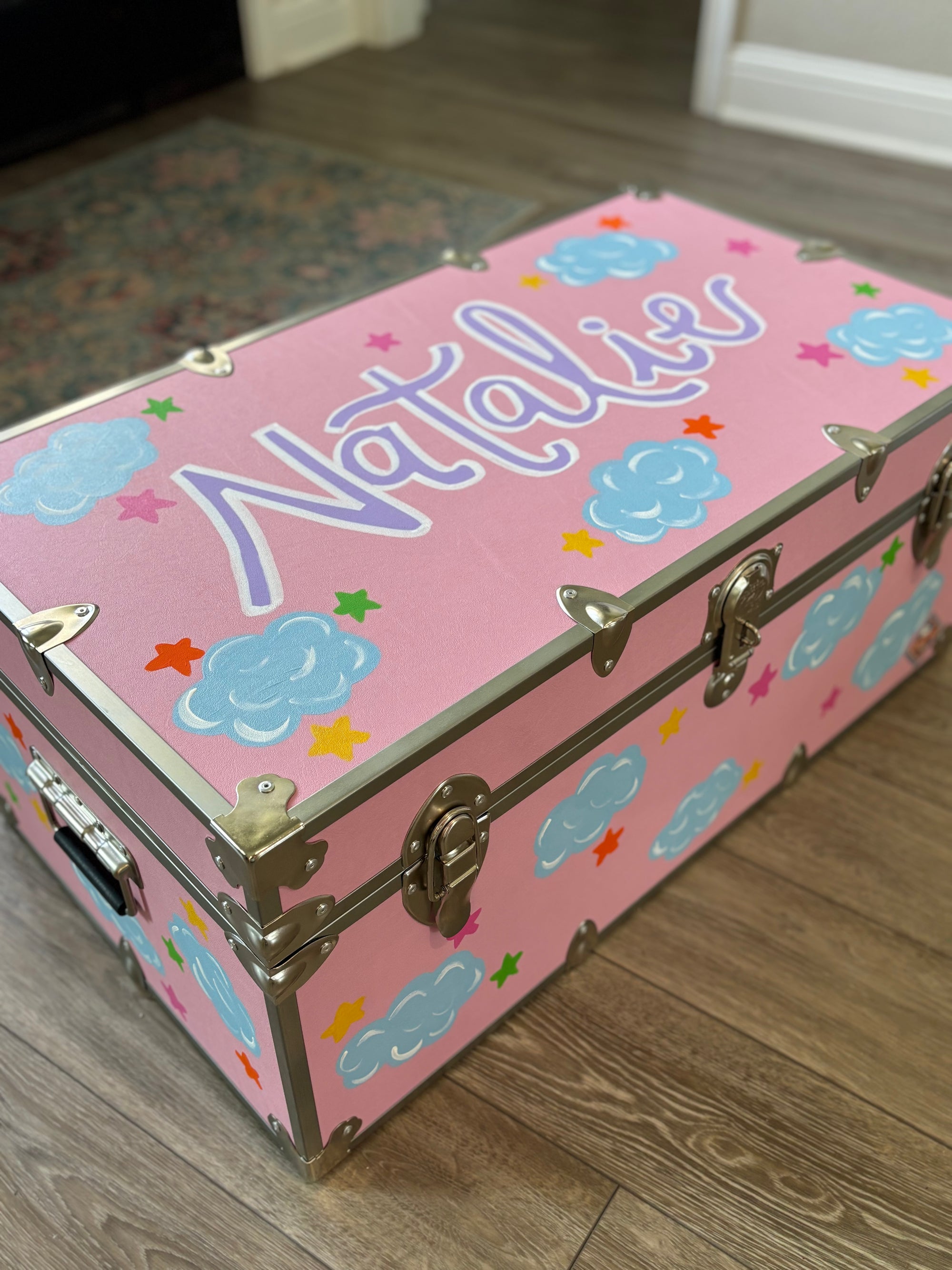Custom Hand Painted Trunk