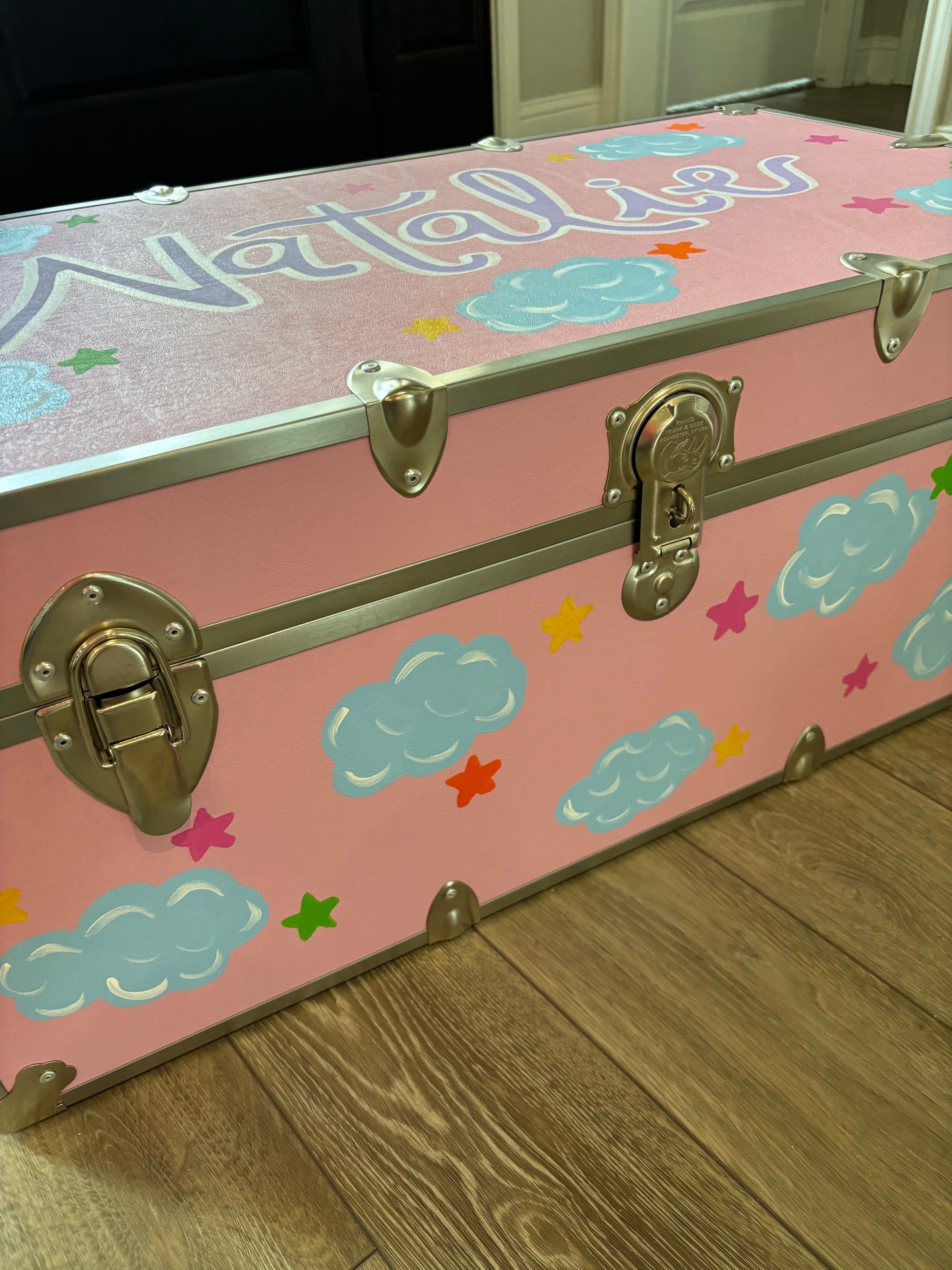 Custom Hand Painted Trunk