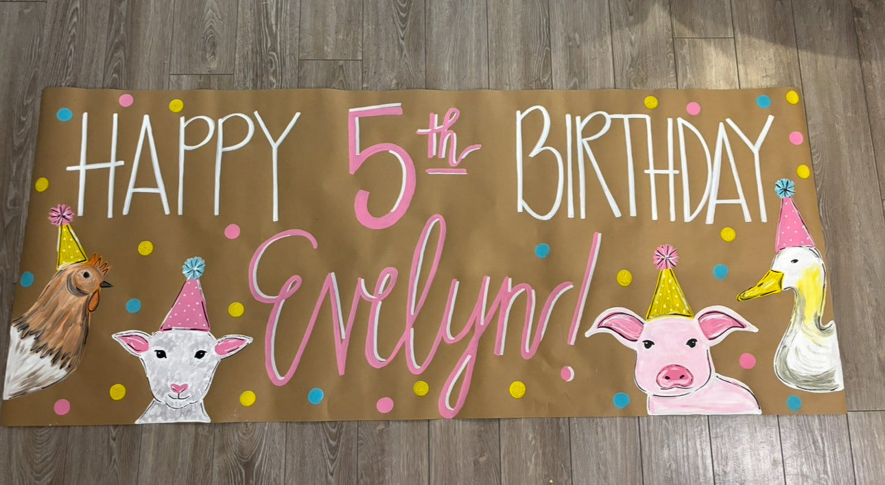 Custom Hand Painted Banner