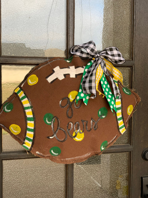 Go Bears Football Door Hanger