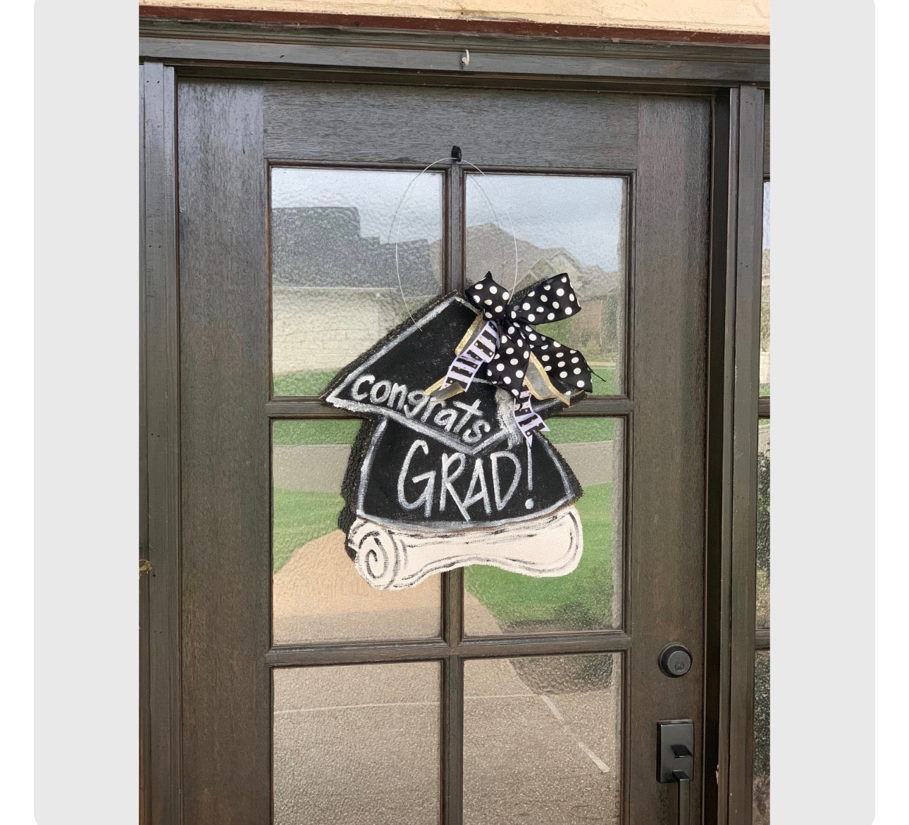 Graduation Decor Bundle – Custom Banner + Grad Cap Door Hanger