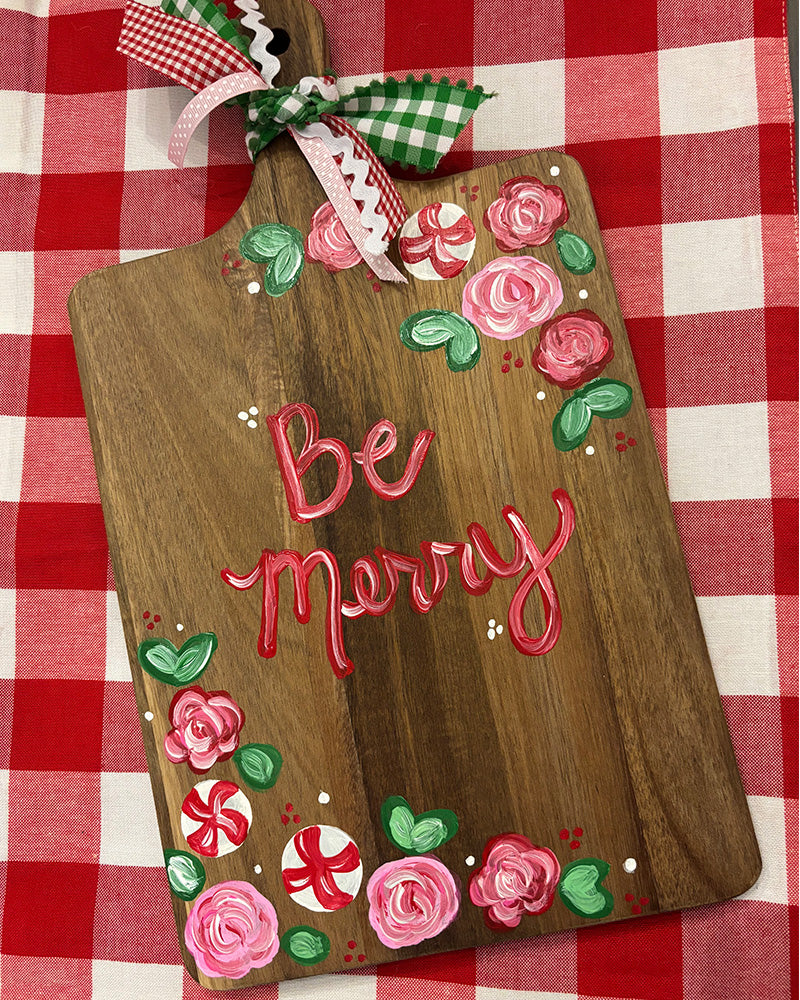 Hand Painted Christmas Cutting Board